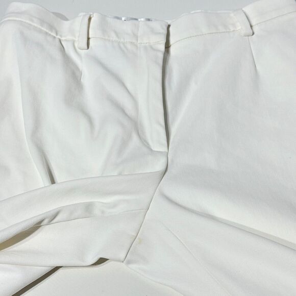 MAX MARA White High Waist Ankle Pants Cotton Stretch Made in Italy Women Sz. 8 - Picture 12 of 13